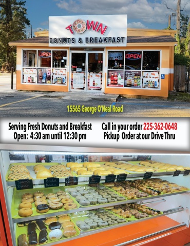 Town Donuts Menu