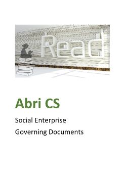 AbriCS Social Enterprise Governing Documents_Neat
