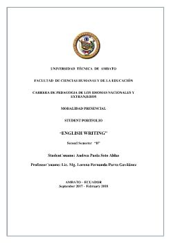 ENGLISH WRITING PORTFOLIO SOTO ALDAS PAOLA