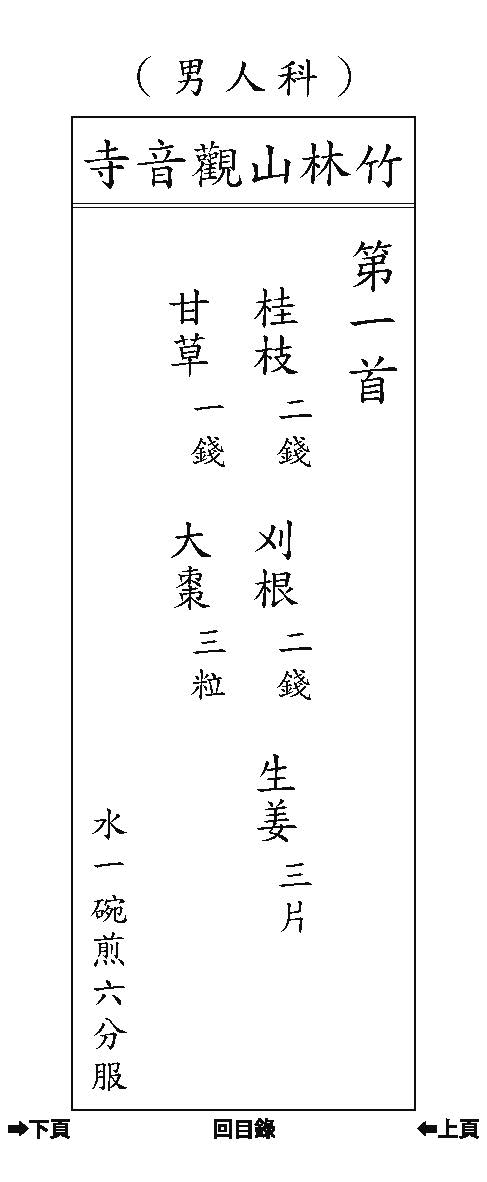 竹林山觀音寺藥籤
