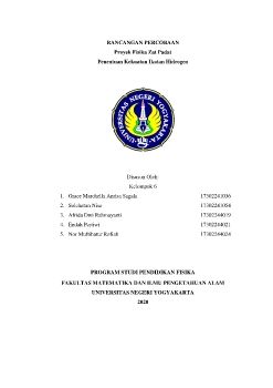 Rancangan Proyek Kelompok 6 