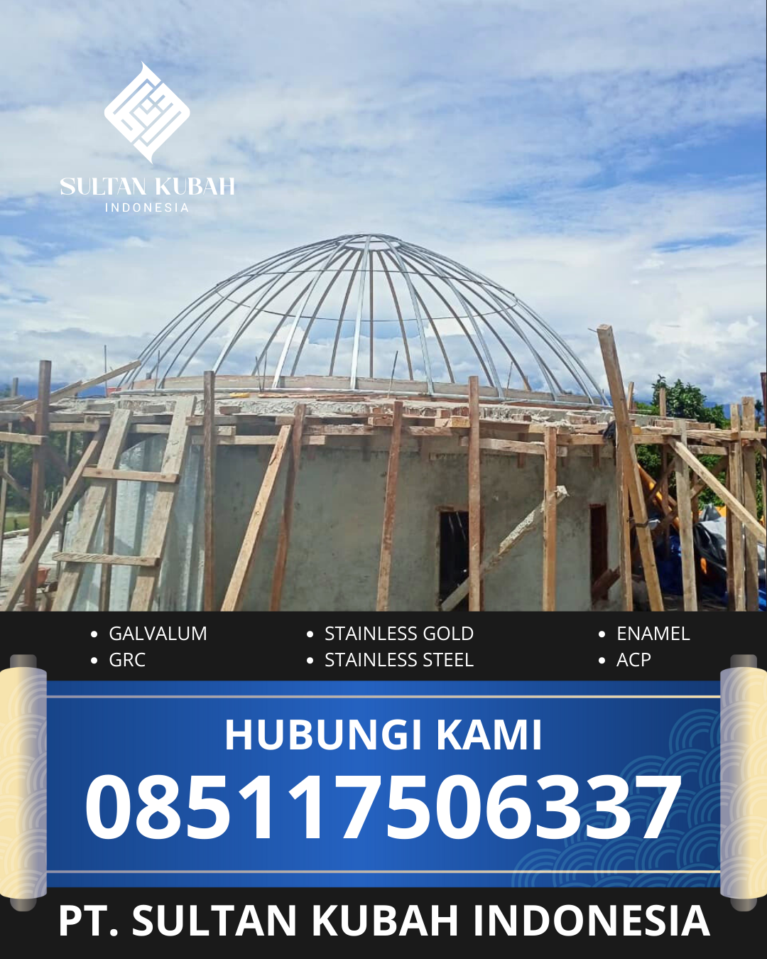 SPESIALIS KUBAH MASJID GARANSI RESMI DI KEC. DUREN SAWIT, KOTA JAKARTA TIMUR (WA: 085117506337)