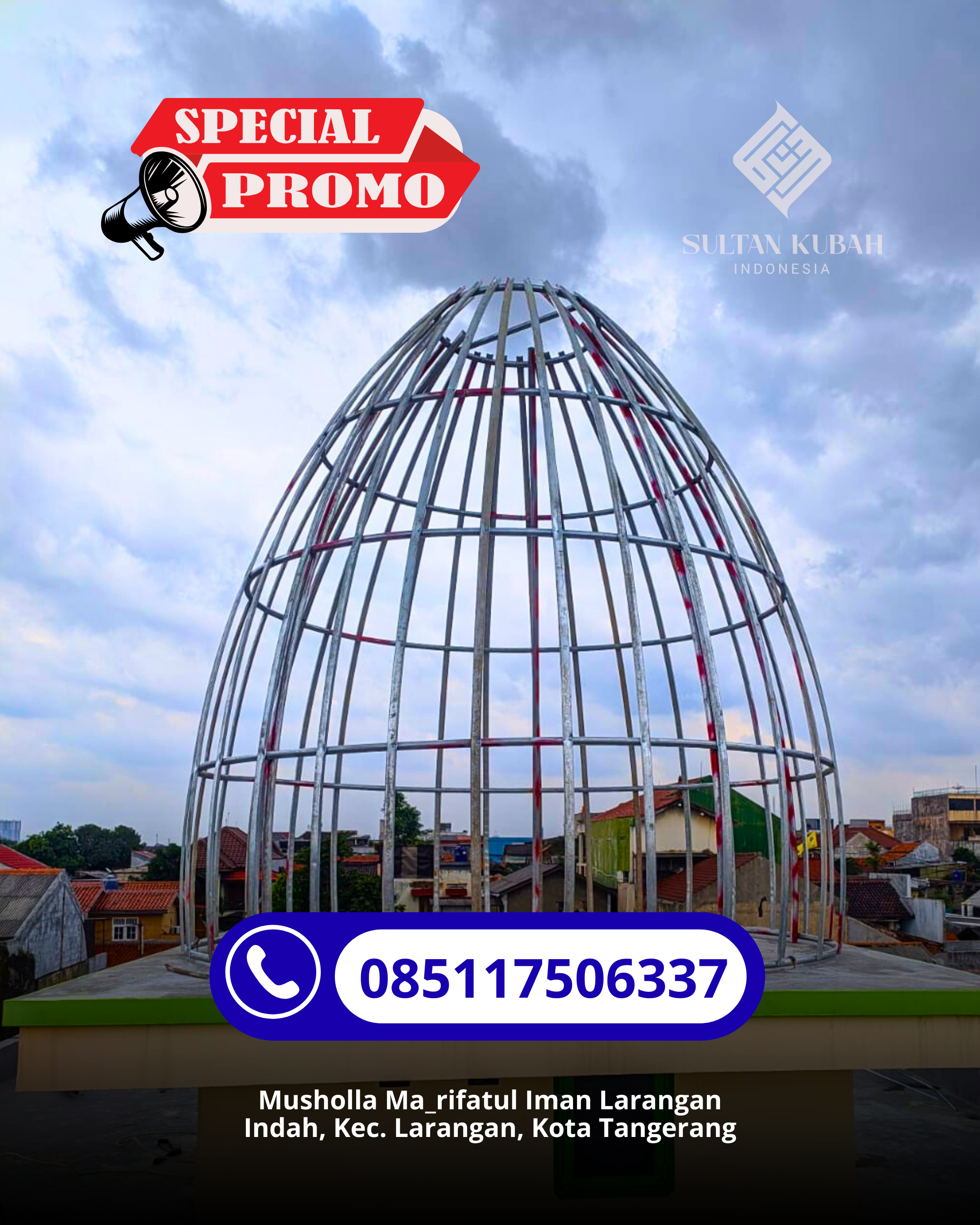 SPESIALIS KUBAH MASJID GALVALUM GARANSI RESMI DI KEC. KOLAKA UTARA, KAB. KOLAKA UTARA, SULAWESI (WA: 085117506337)