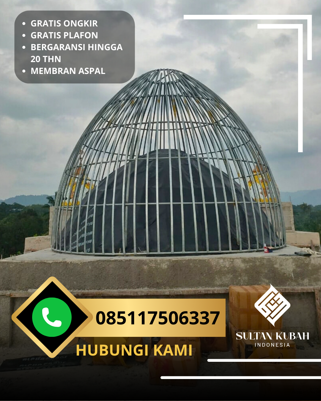 KUBAH MASJID HARGA TERJANGKAU DI KEC. CILEUNYI, KAB. BANDUNG, JAWA BARAT (WA: 085117506337)