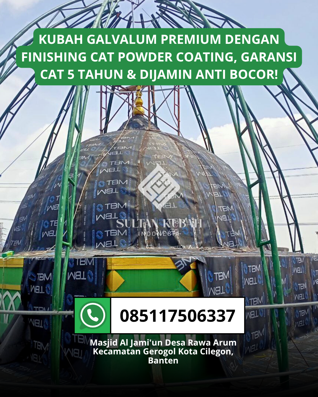 PABRIK KUBAH MASJID MODERN DI KEC. MARISO, KOTA MAKASSAR (WA: 085117506337)