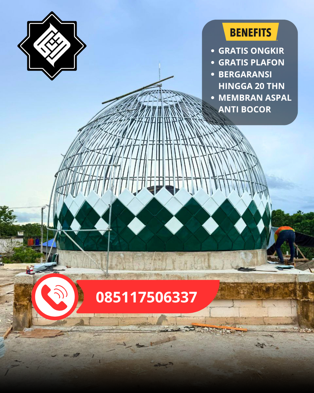 PABRIK KUBAH MASJID MODERN DI KEC LIMBOTO, KAB GORONTALO, GTO (WA: 085117506337)