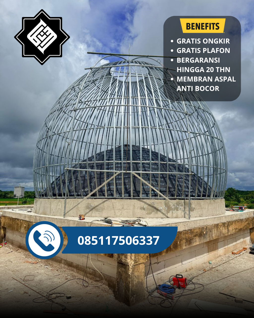 JUAL KUBAH MASJID TAHAN LAMA DI KEC SINGKAWANG SELATAN, KOTA SINGKAWANG, KALBAR (WA: 085117506337)