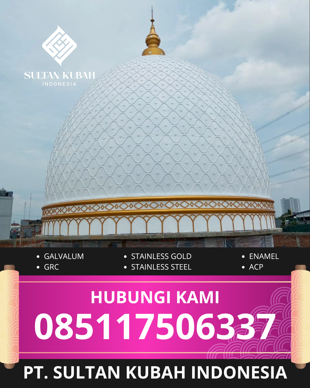 PUSAT KUBAH MASJID BERKUALITAS DI KEC MAMUJU, KAB MAMUJU, SULBAR (WA: 085117506337)
