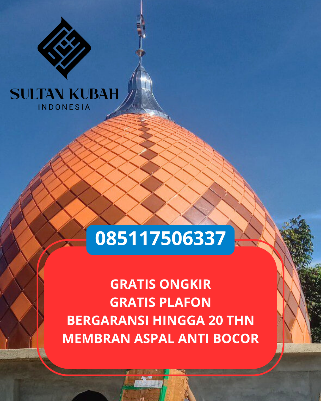 JUAL KUBAH MASJID PREMIUM DI KEC. SUMENEP, KAB. SUMENEP (WA: 085117506337)