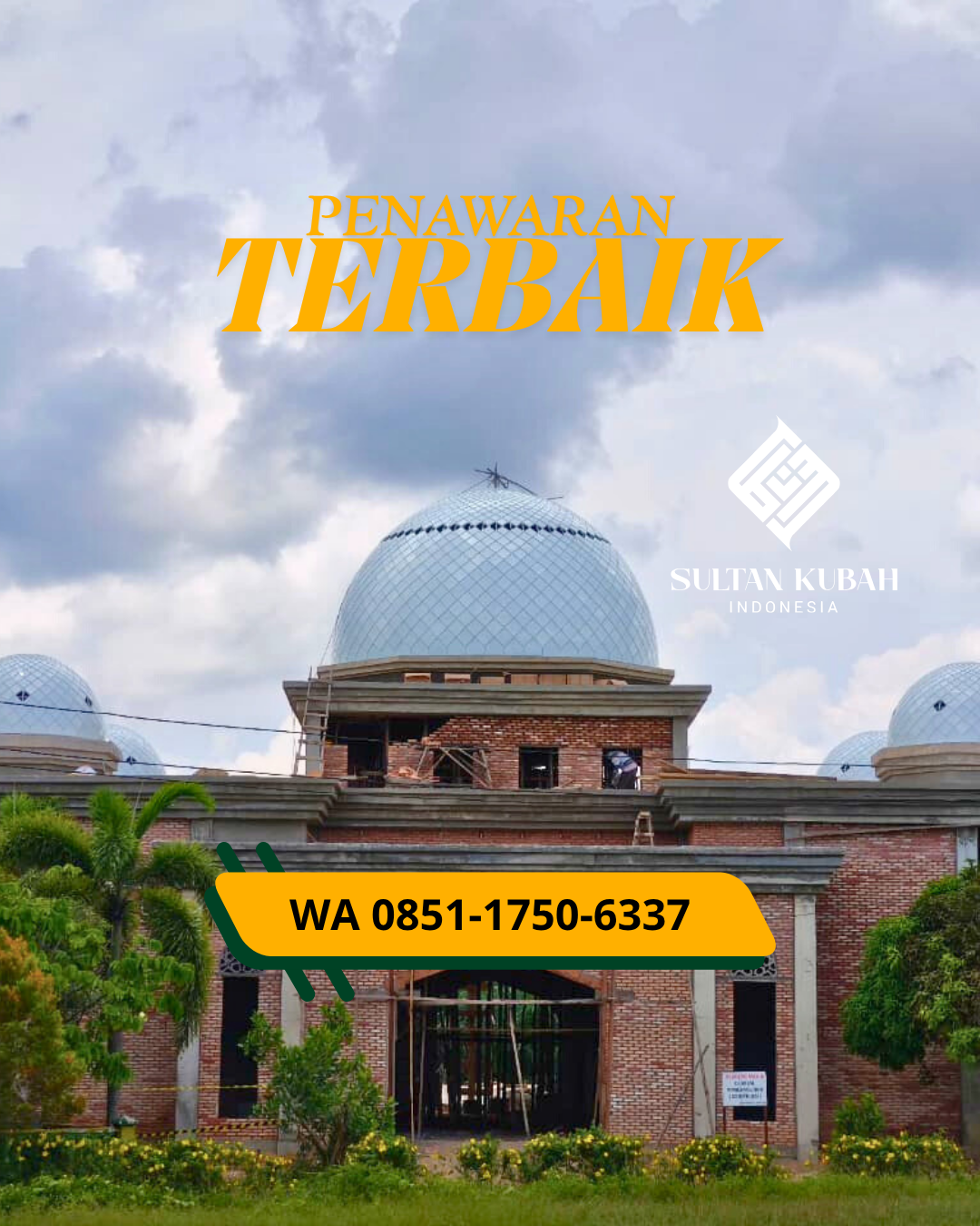 KUBAH MASJID HARGA TERJANGKAU DI KEC. MANDONGA, KOTA KENDARI (WA: 085117506337)