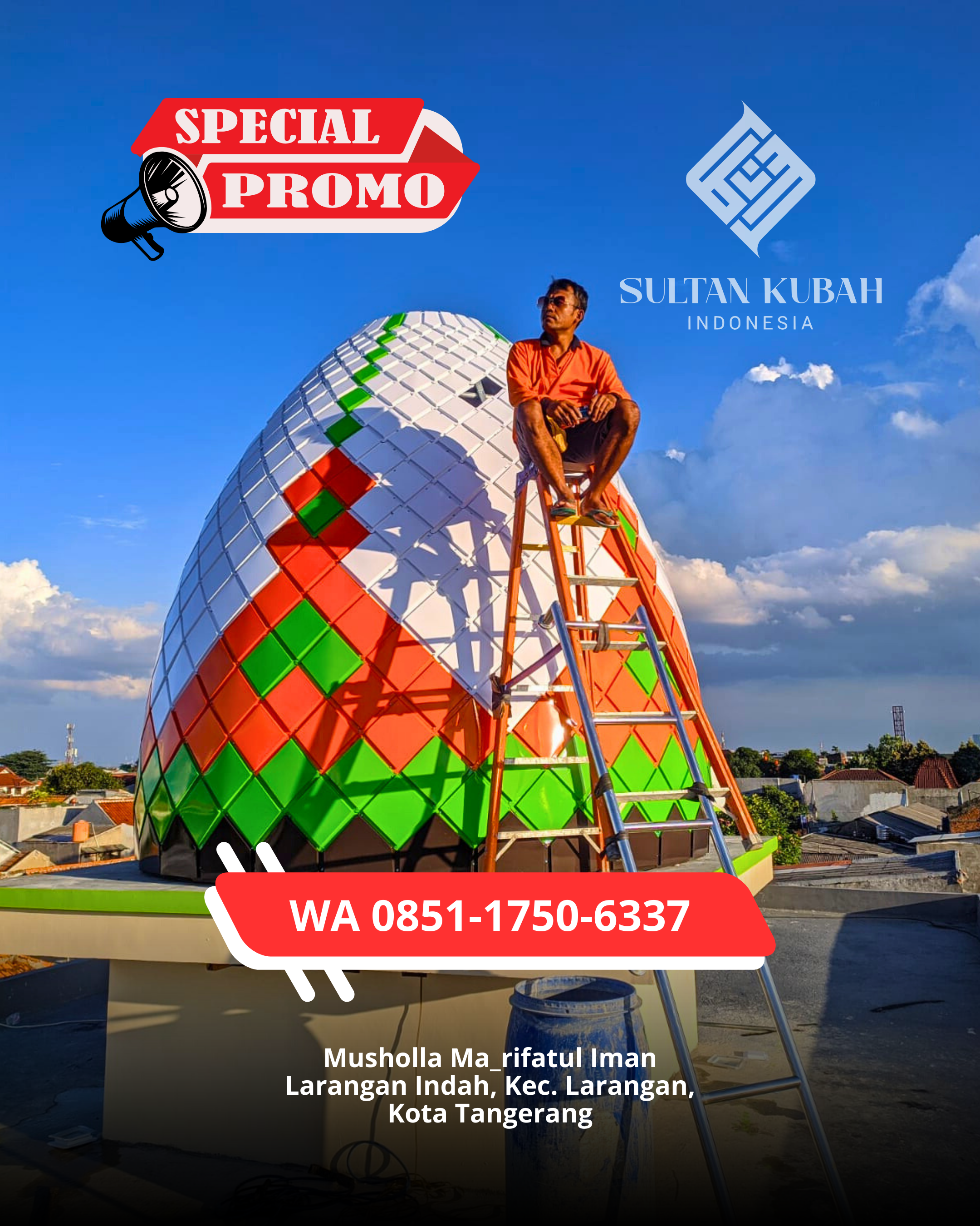 SPESIALIS KUBAH MASJID GALVALUM GARANSI RESMI DI KEC. BIAK KOTA, KAB. BIAK NUMFOR, PAPUA (WA: 085117506337)