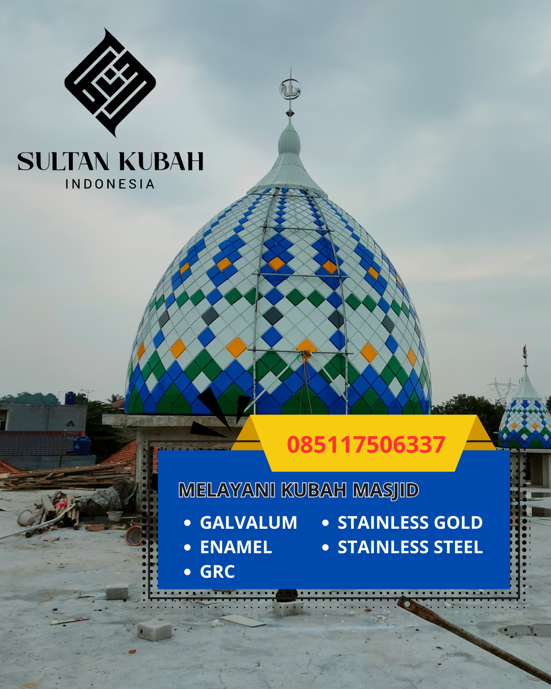 SPESIALIS KUBAH MASJID GARANSI RESMI DI KEC. KENDARI BARAT, KOTA KENDARI, SULAWESI TENGGARA (WA: 085117506337)