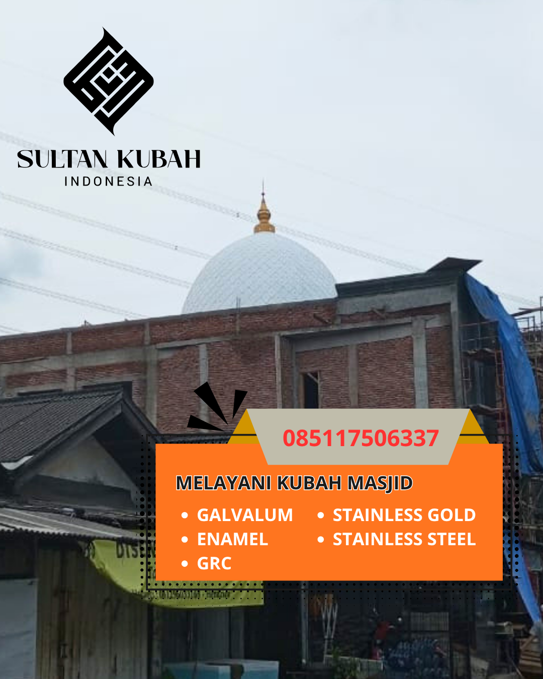 PABRIK KUBAH MASJID MODERN DI KEC SOCAH, KAB BANGKALAN, JATIM (WA: 085117506337)
