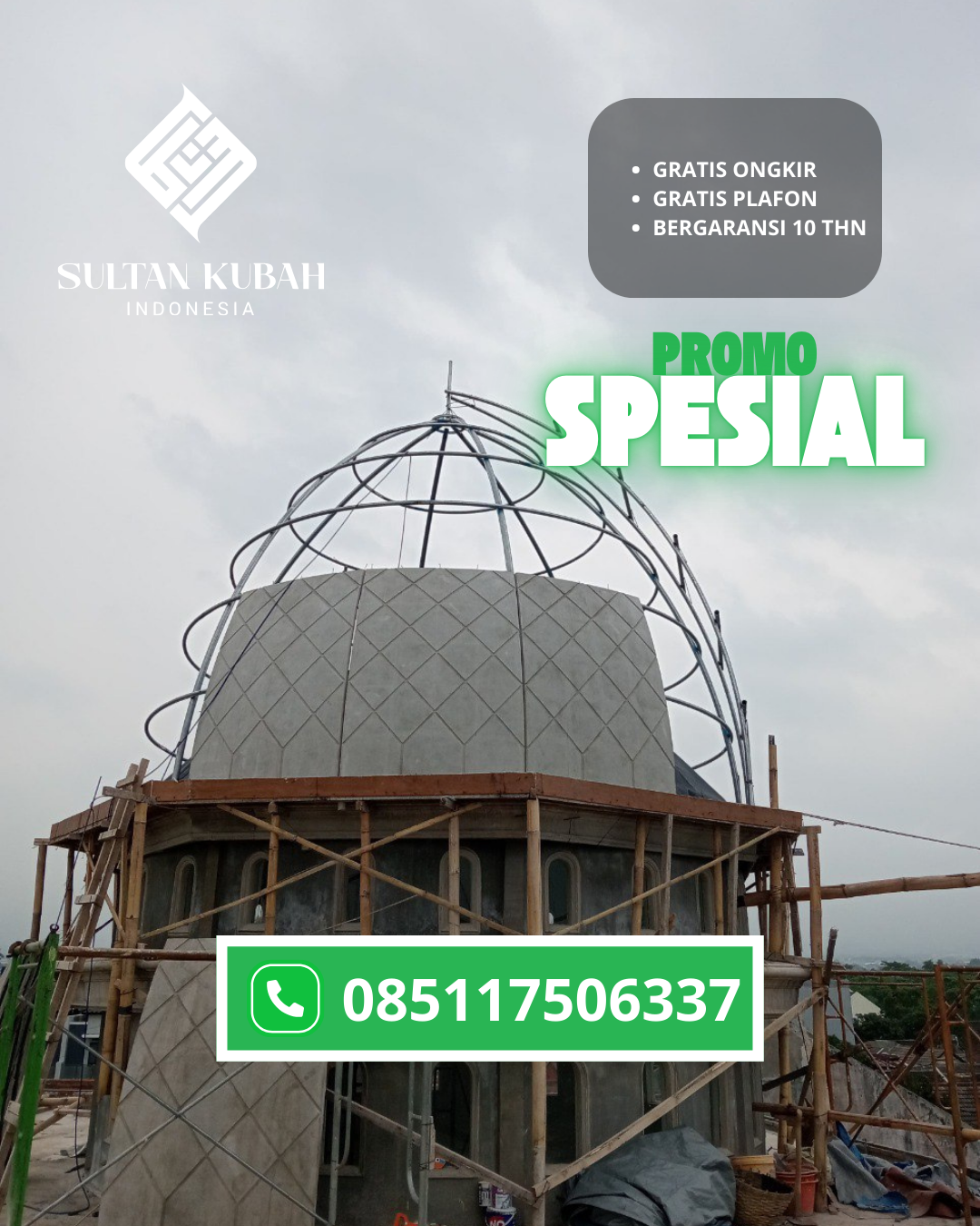 SPESIALIS KUBAH MASJID GRC GARANSI RESMI DI KEC. SAPEKEN, KABUPATEN SUMENEP (WA: 085117506337)