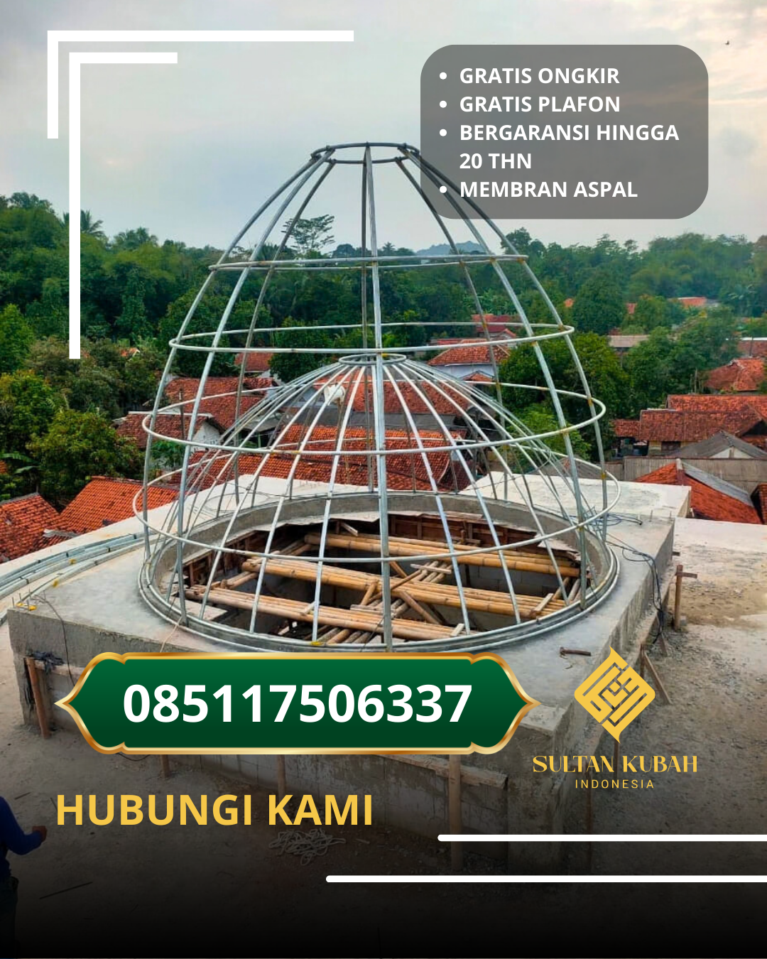 PABRIK KUBAH MASJID MODERN DI KEC. CIPUTAT, KOTA TANGERANG SELATAN, BANTEN (WA: 085117506337)