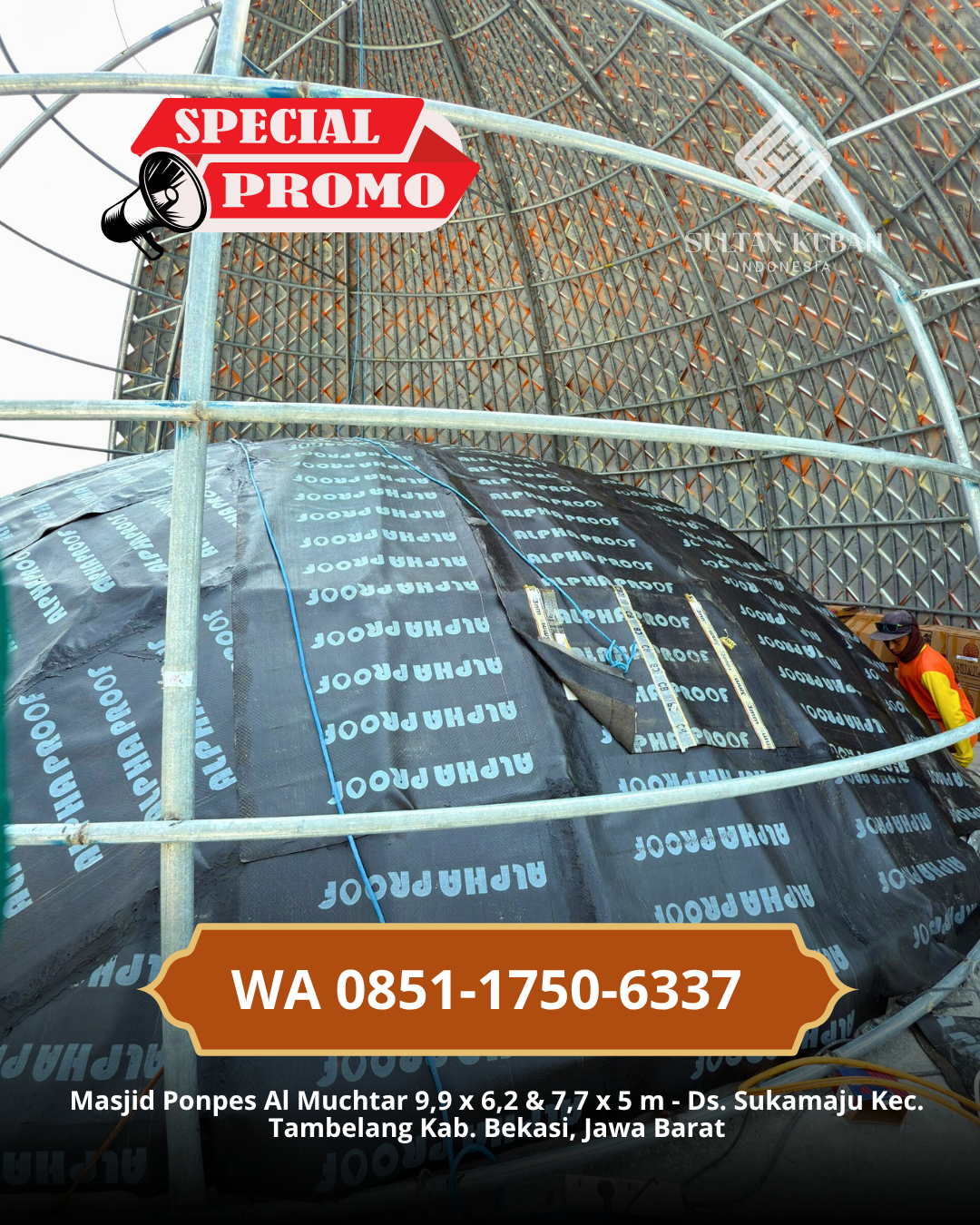 SPESIALIS KUBAH MASJID GALVALUM GARANSI RESMI DI KEC. SINDANG JAYA, KAB. TANGERANG (WA: 085117506337)