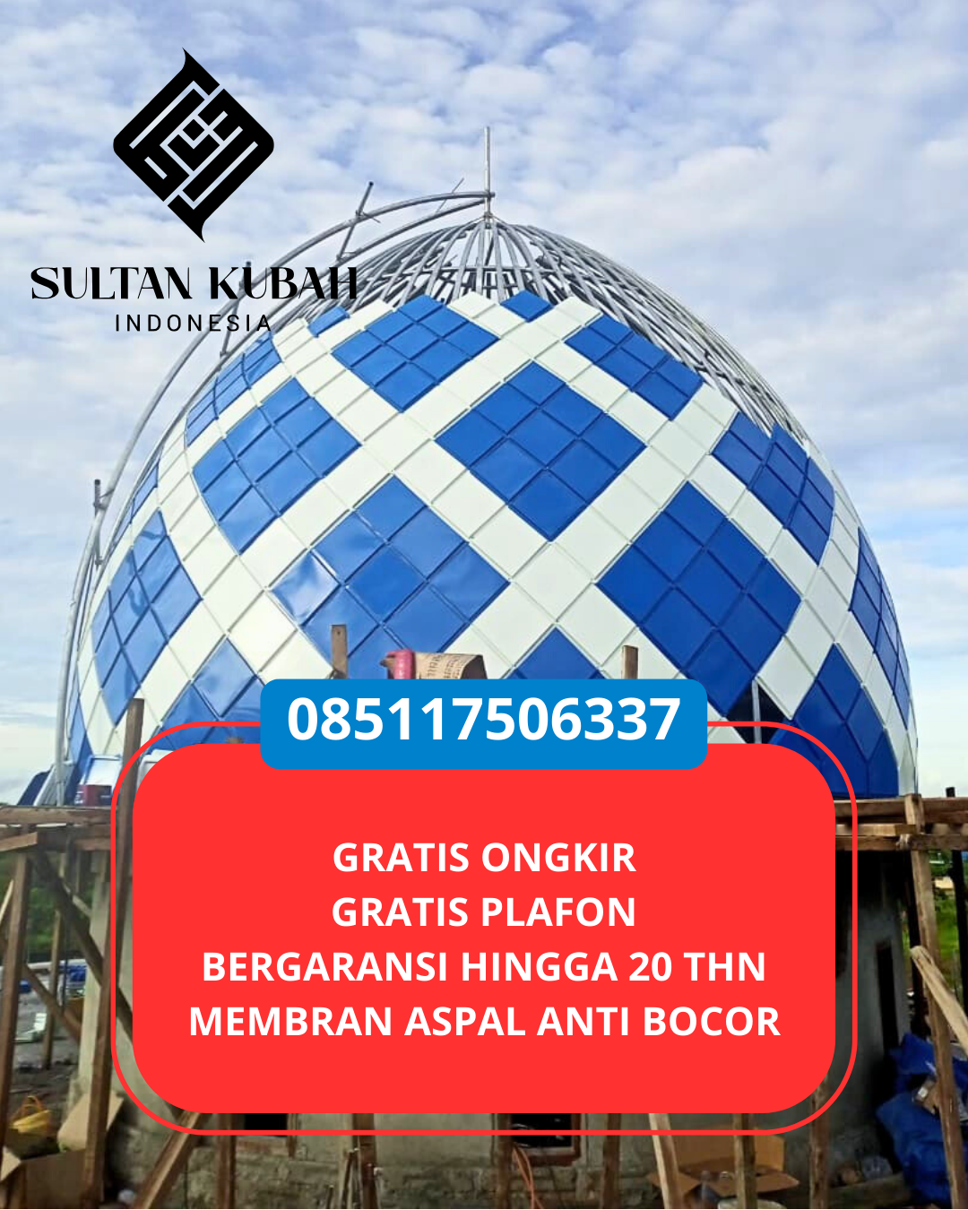 KUBAH MASJID DESAIN ELEGAN DI KEC. LIMBORO BARAT, KAB. POLEWALI MANDAR (WA: 085117506337)
