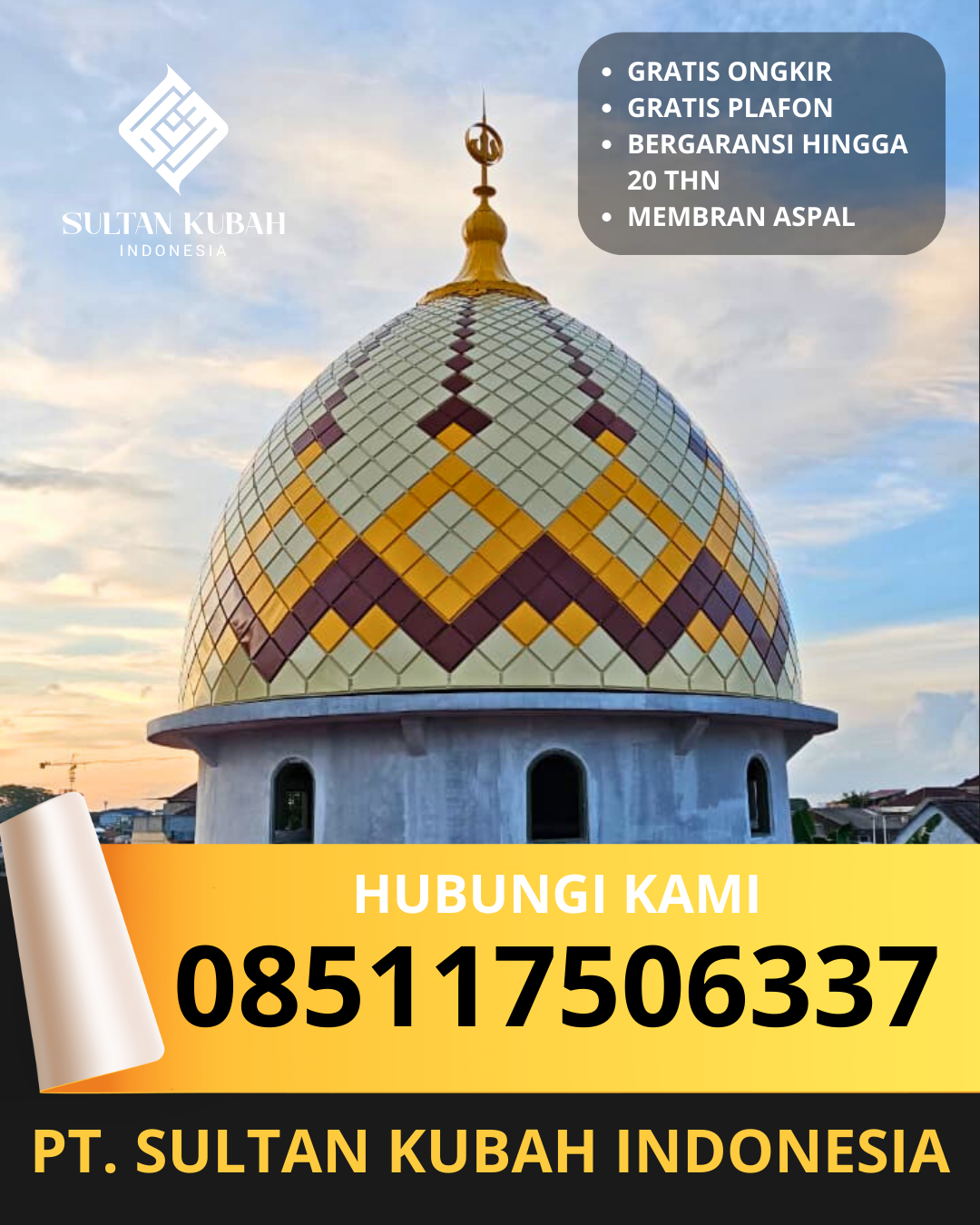 PABRIK KUBAH MASJID MODERN DI KEC. BATANG TIMUR, KAB. BATANG (WA: 085117506337)