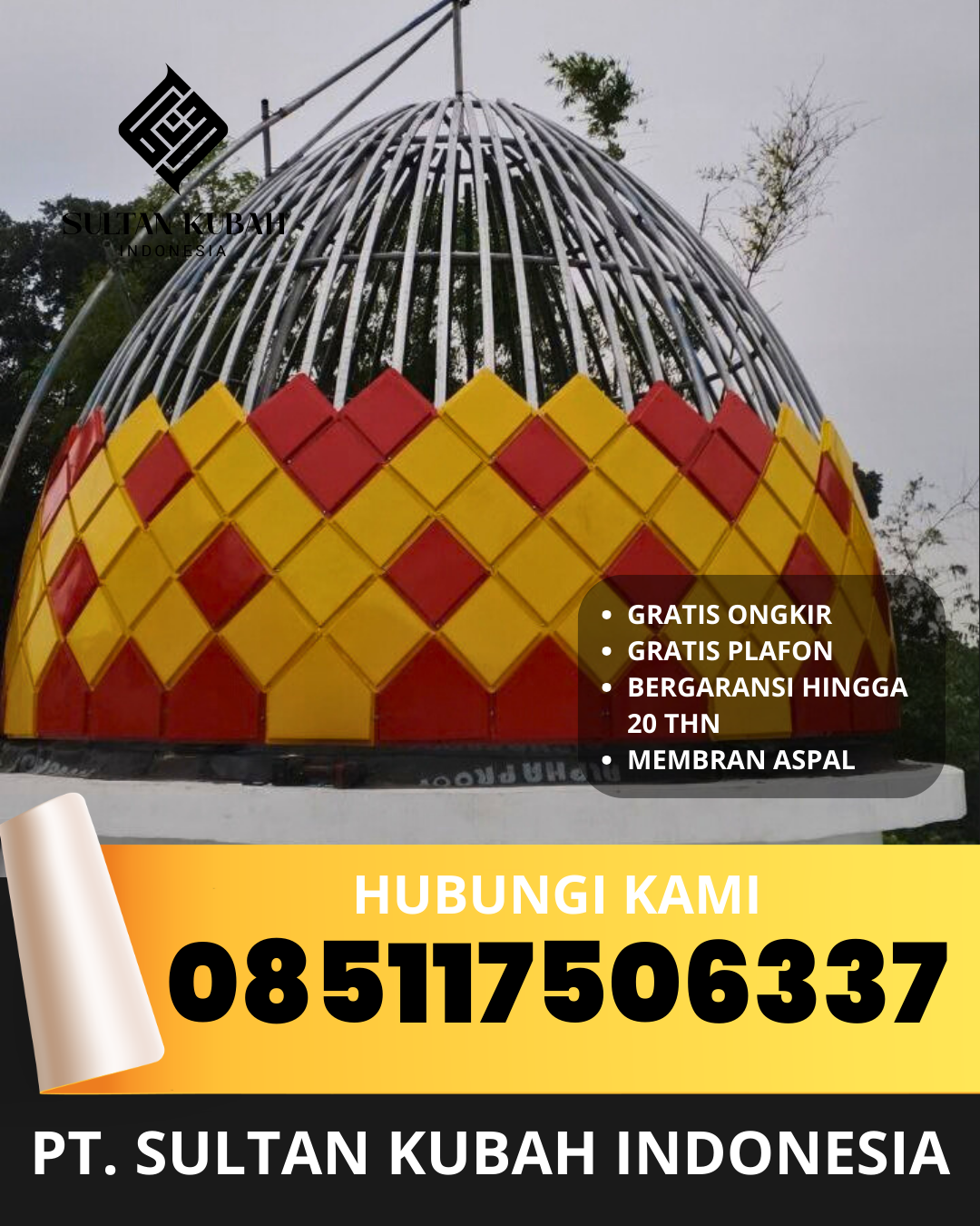 PUSAT KUBAH MASJID BERKUALITAS DI KOTA CIMAHI, JAWA BARAT (WA: 085117506337)