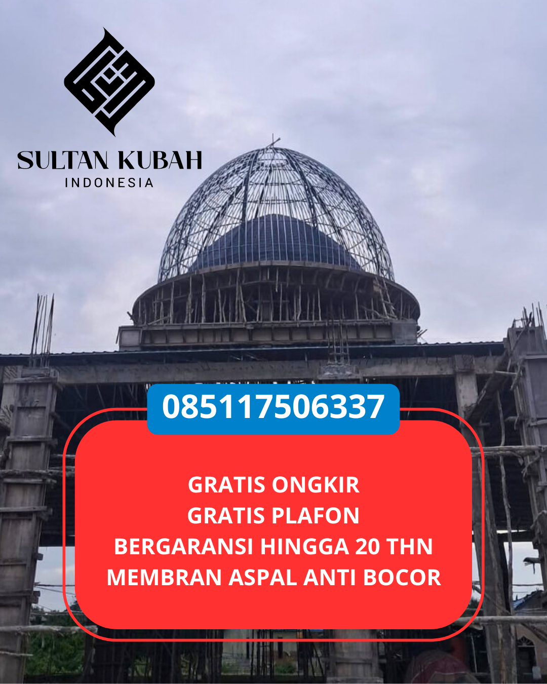 JUAL KUBAH MASJID TAHAN LAMA DI KECAMATAN PURWOKERTO TIMUR, KABUPATEN BANYUMAS, JAWA TENGAH (WA: 085117506337)