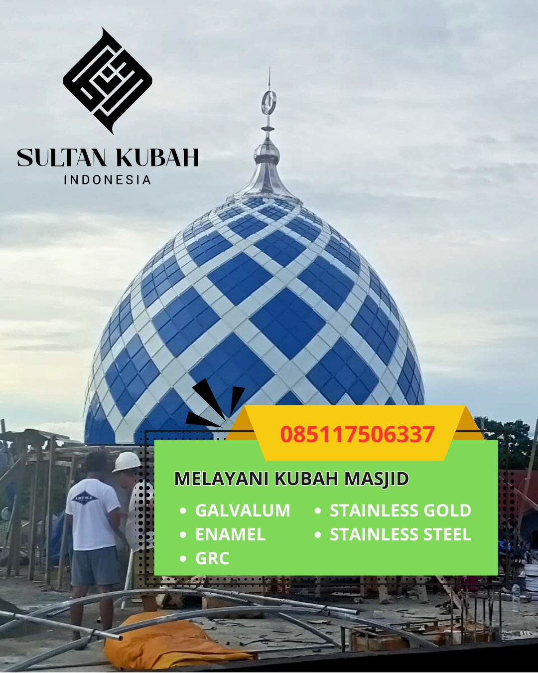 KUBAH MASJID DESAIN ELEGAN DI KEC. BALANTAK SELATAN, KAB. BANGGAI (WA: 085117506337)
