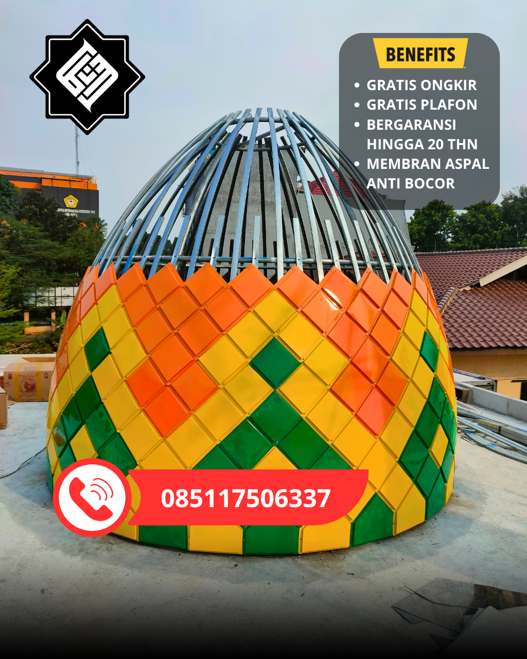 JUAL KUBAH MASJID TAHAN LAMA DI KEC WARA, KOTA PALOPO, SULSEL (WA: 085117506337)