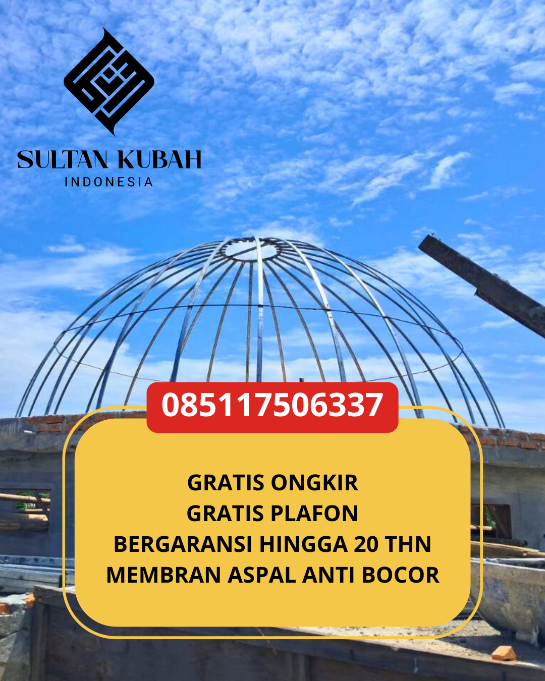 JUAL KUBAH MASJID PREMIUM DI KEC. BATANG BATANG, KAB. SUMENEP, MADURA (WA: 085117506337)
