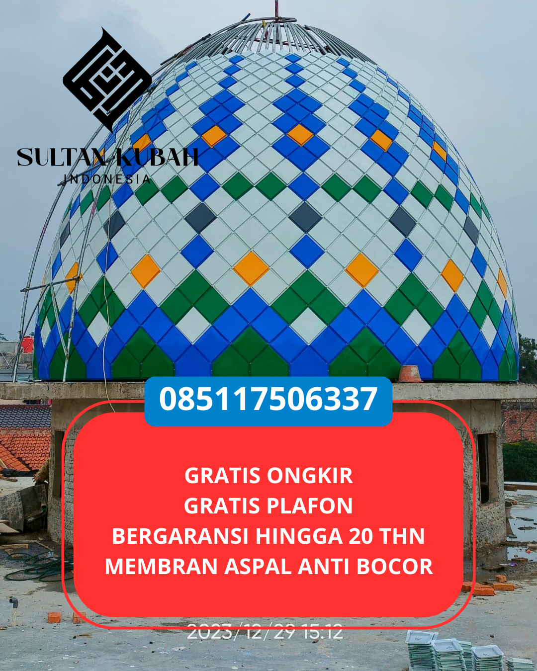 KUBAH MASJID HARGA TERJANGKAU DI KEC. BALIKPAPAN BARAT, KOTA BALIKPAPAN, KALIMANTAN TIMUR (WA: 085117506337)
