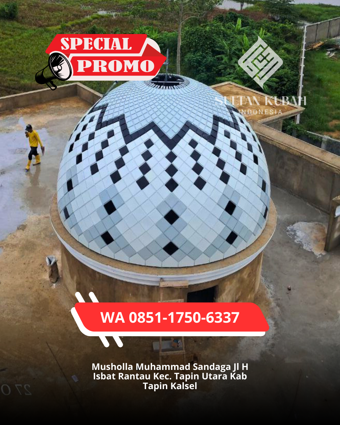 JUAL KUBAH MASJID PREMIUM DI KEC. PERIUK, KOTA TANGERANG (WA: 085117506337)
