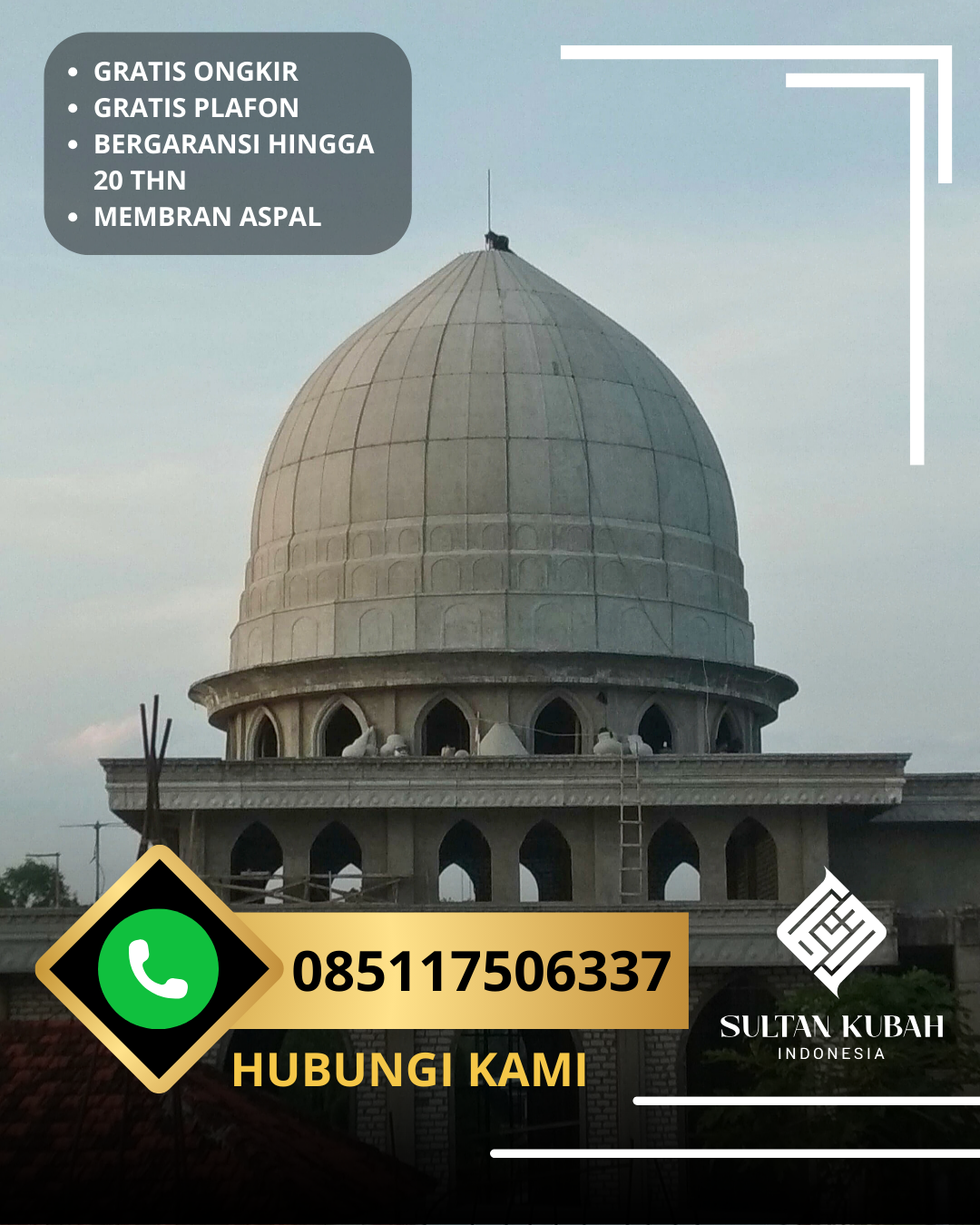 KUBAH MASJID MODERN DI KEC. TASIKMALAYA TIMUR, KOTA TASIKMALAYA, JAWA BARAT (WA: 085117506337)