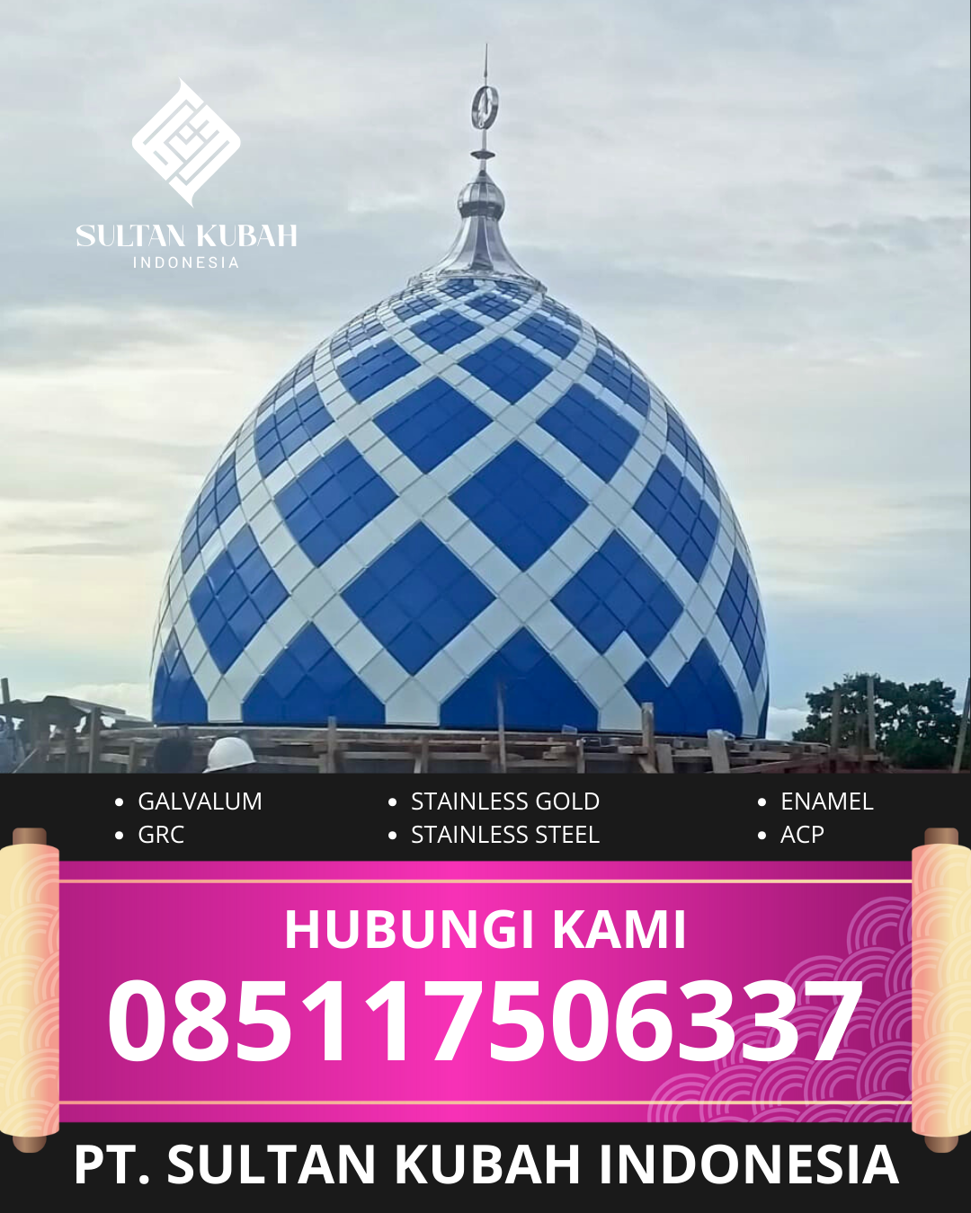 KUBAH MASJID HARGA TERJANGKAU DI KEC. MENTENG, KOTA JAKARTA PUSAT (WA: 085117506337)