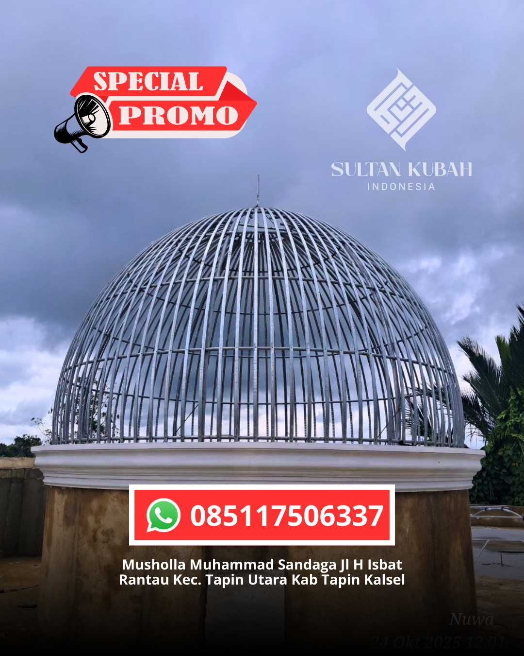 PABRIK KUBAH MASJID MODERN DI KEC. JAYANTI, KABUPATEN TANGERANG (WA: 085117506337)