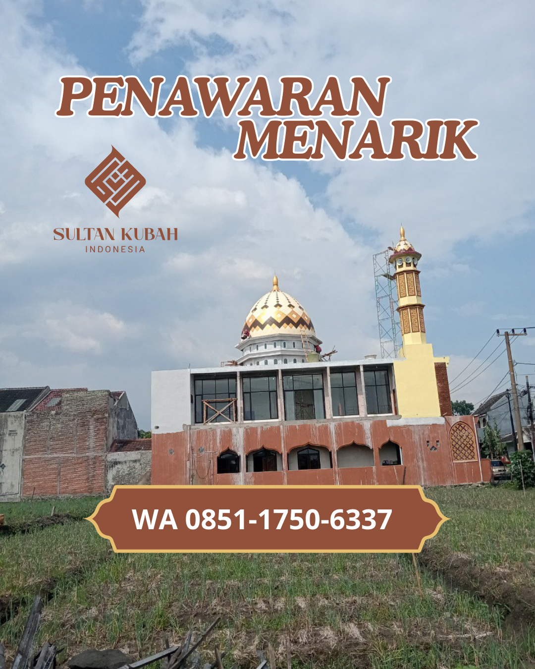 JUAL KUBAH MASJID GRC PREMIUM DI KEC. GALIS, KABUPATEN BANGKALAN (WA: 085117506337)