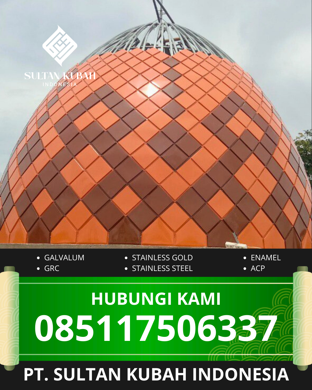 PUSAT KUBAH MASJID BERKUALITAS DI KEC. PINING BARAT, KAB. GAYO LUES (WA: 085117506337)