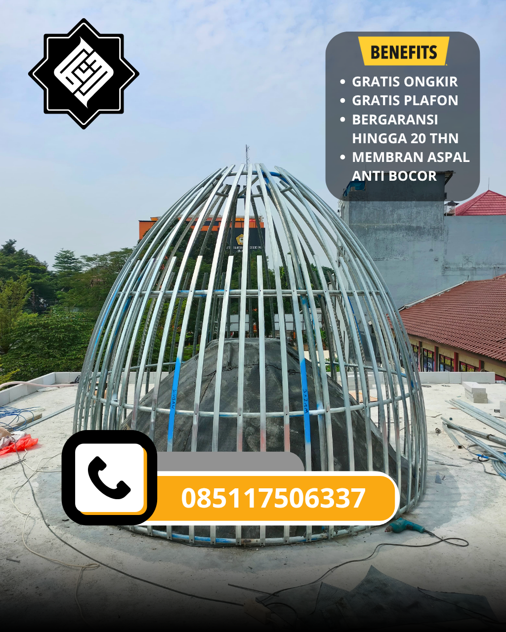 PRODUSEN KUBAH MASJID EKSKLUSIF DI KEC NUSANIWE, KOTA AMBON, MALUKU (WA: 085117506337)