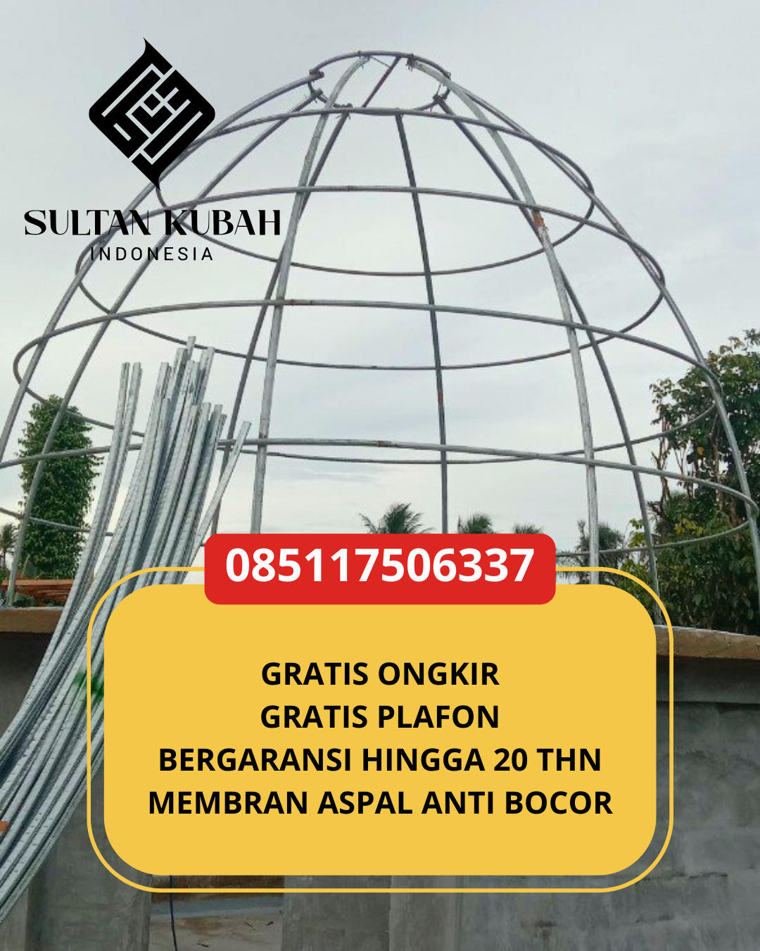 KUBAH MASJID DESAIN ELEGAN DI KEC. BANGKALAN, KAB. BANGKALAN (WA: 085117506337)