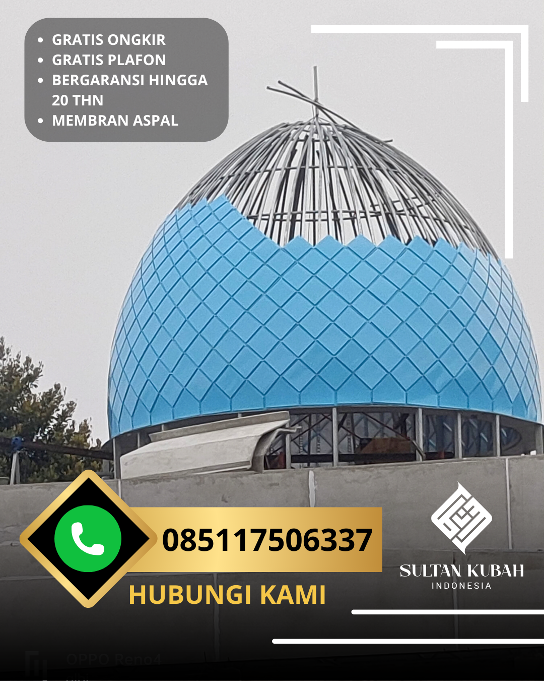 JUAL KUBAH MASJID TAHAN LAMA DI KEC. TUAL, KOTA TUAL, MALTRA (WA: 085117506337)