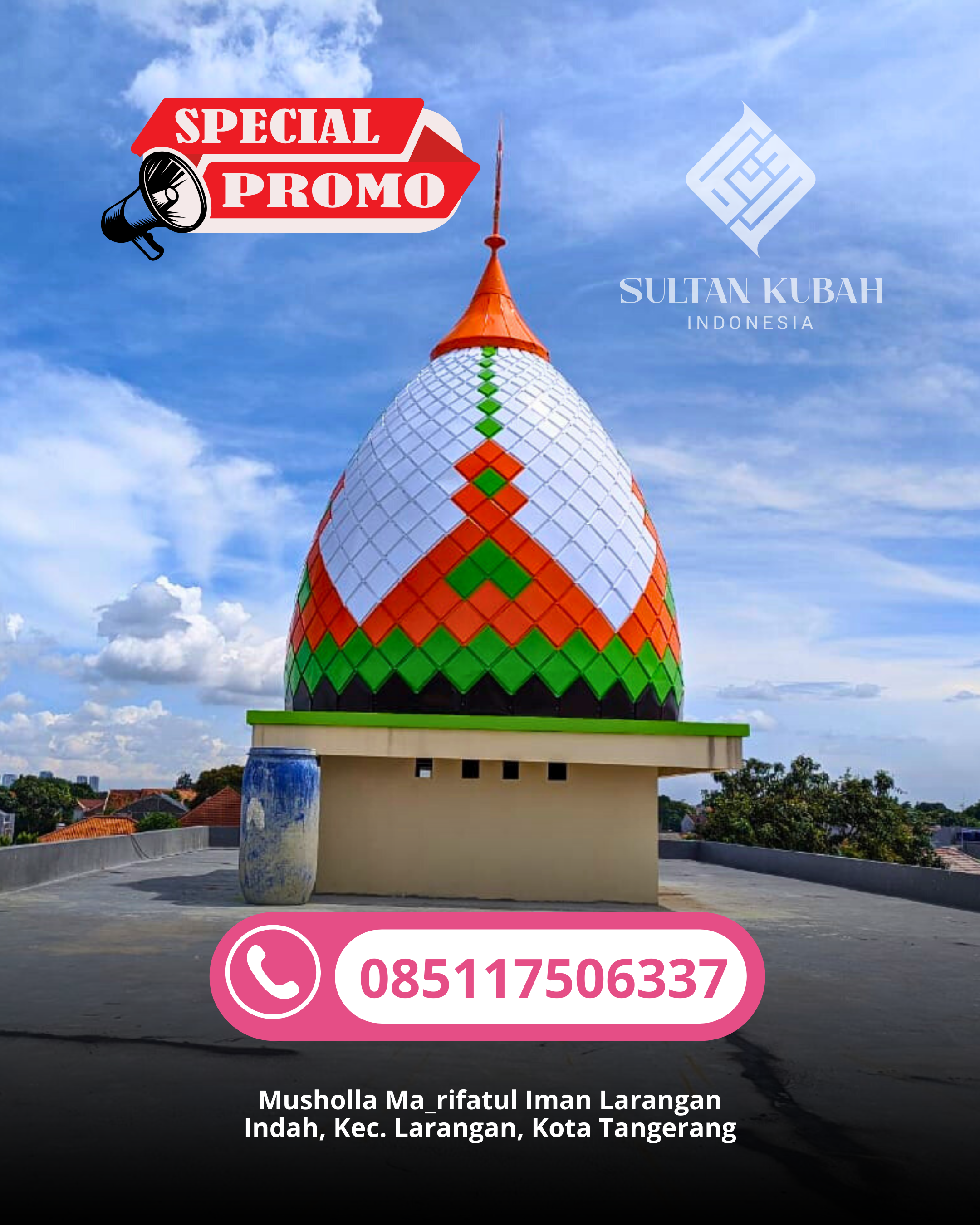 JUAL KUBAH MASJID GALVALUM PREMIUM DI KEC. TAKALAR, KAB. TAKALAR (WA: 085117506337)