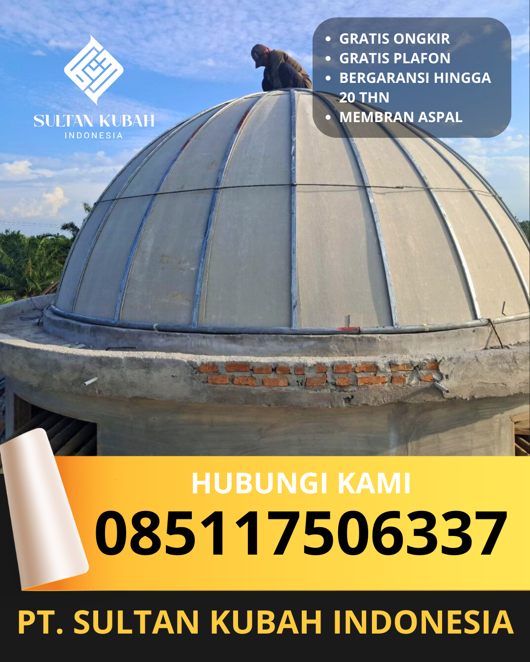 JUAL KUBAH MASJID PREMIUM DI KEC. MAGELANG SELATAN, KOTA MAGELANG, JAWA TENGAH (WA: 085117506337)