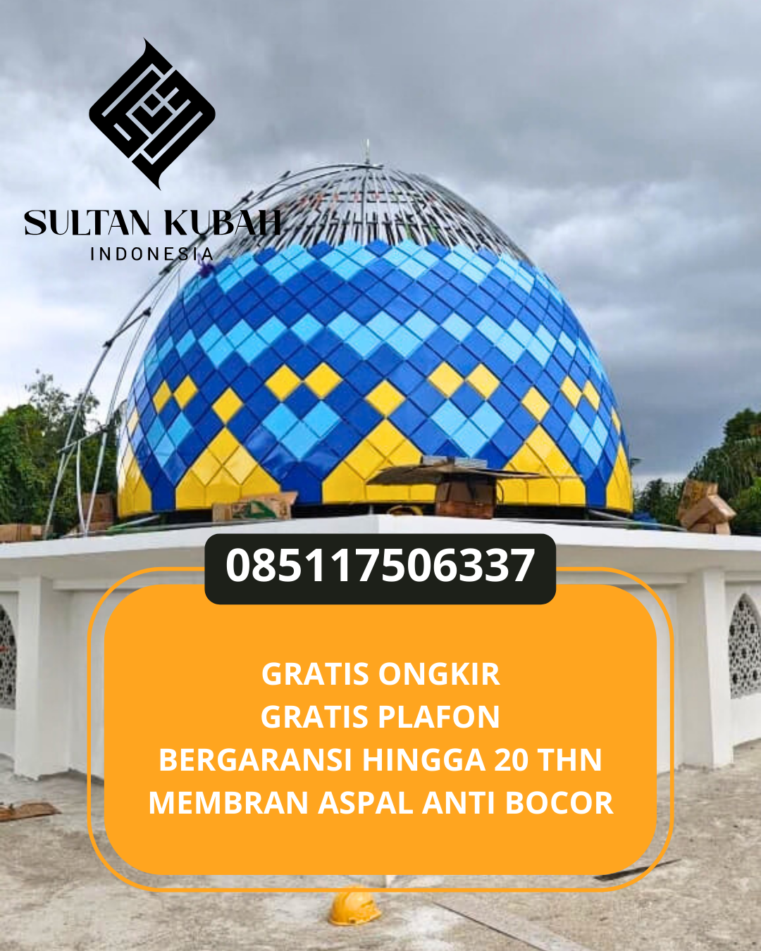 KUBAH MASJID HARGA TERJANGKAU DI KEC. GAPURA TIMUR, KAB. SUMENEP, MADURA (WA: 085117506337)