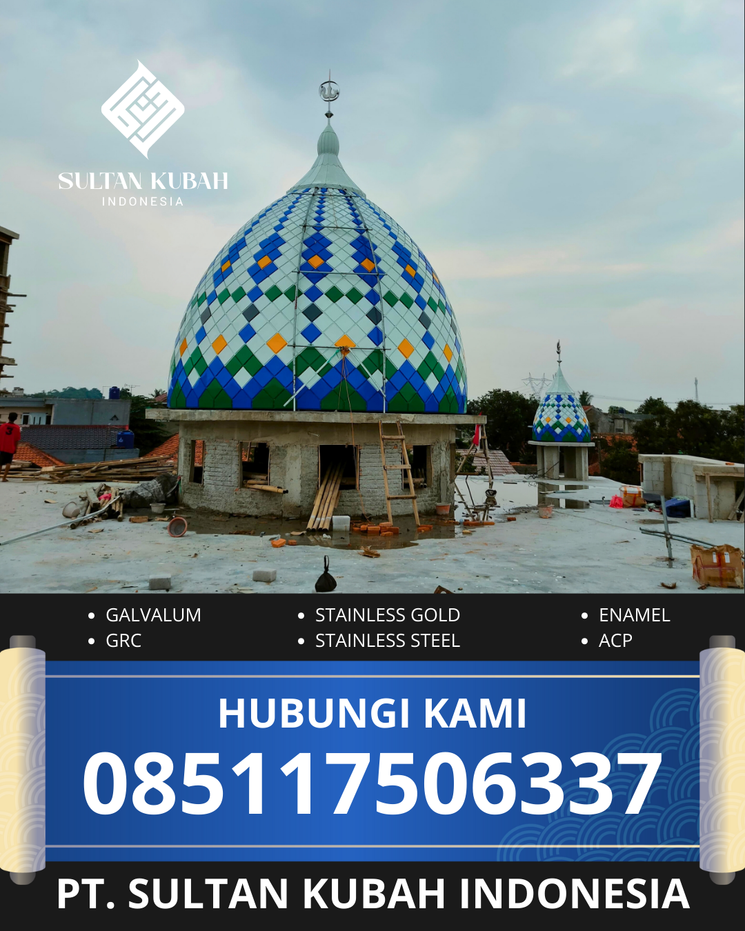 JUAL KUBAH MASJID TAHAN LAMA DI KEC. BIAK UTARA, KAB. BIAK NUMFOR, PAPUA (WA: 085117506337)