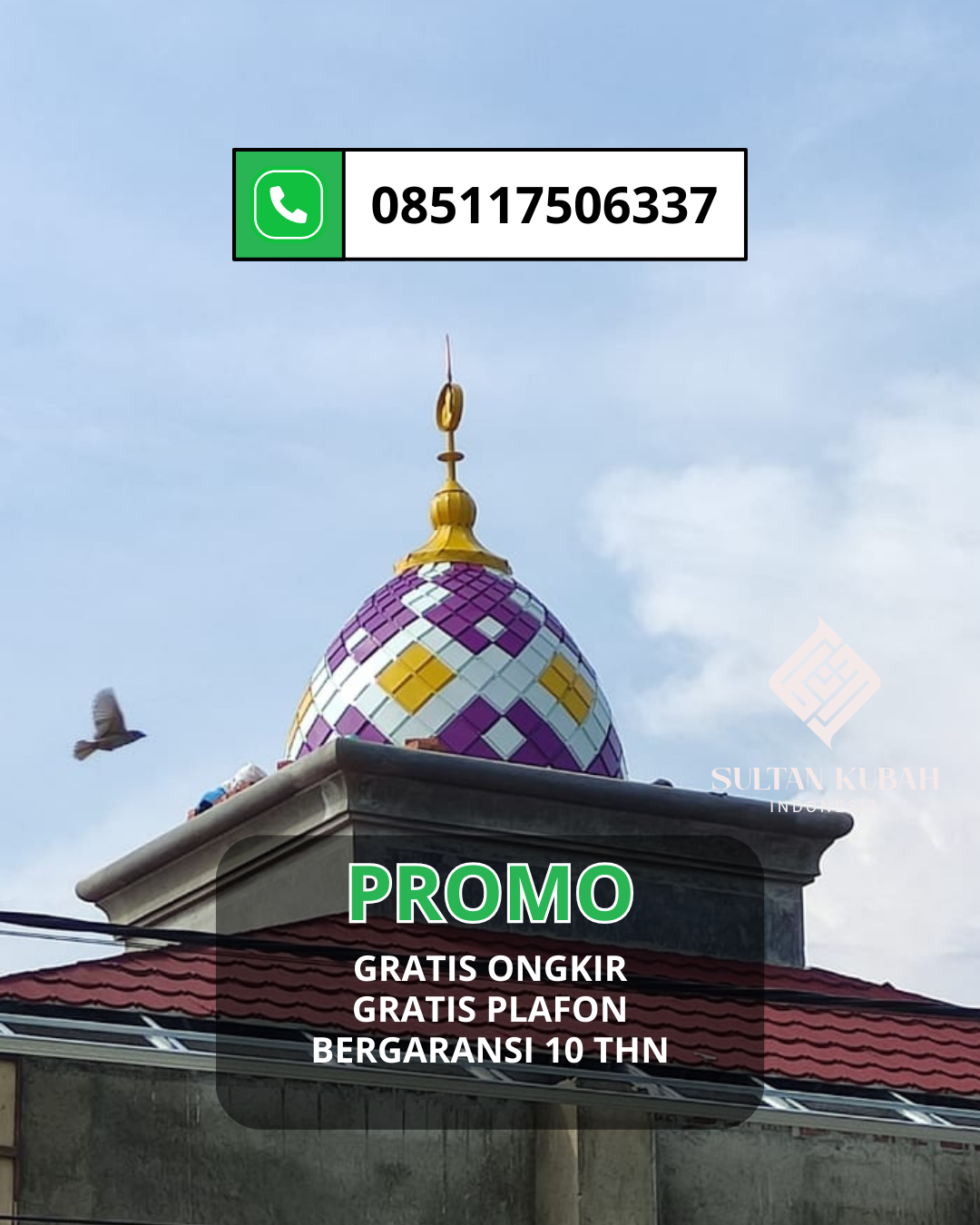 JUAL KUBAH MASJID TAHAN LAMA DI KEC. CIMAHI UTARA, KOTA CIMAHI (WA: 085117506337)