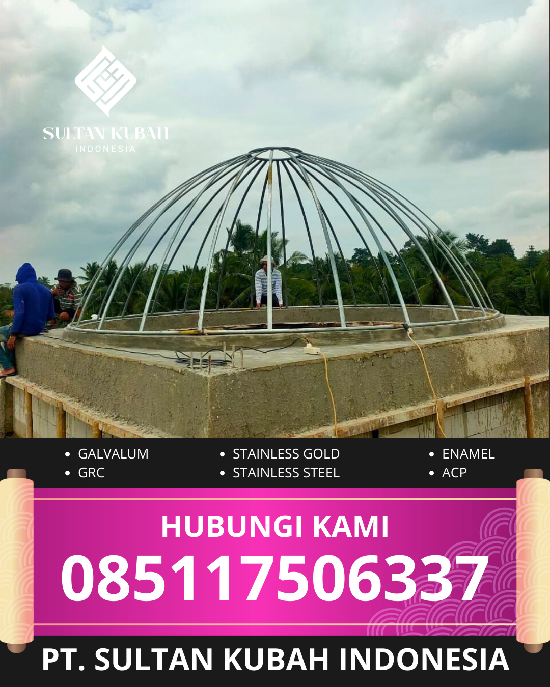 PABRIK KUBAH MASJID MODERN DI KEC. CIBEBER, KOTA CILEGON, BANTEN (WA: 085117506337)