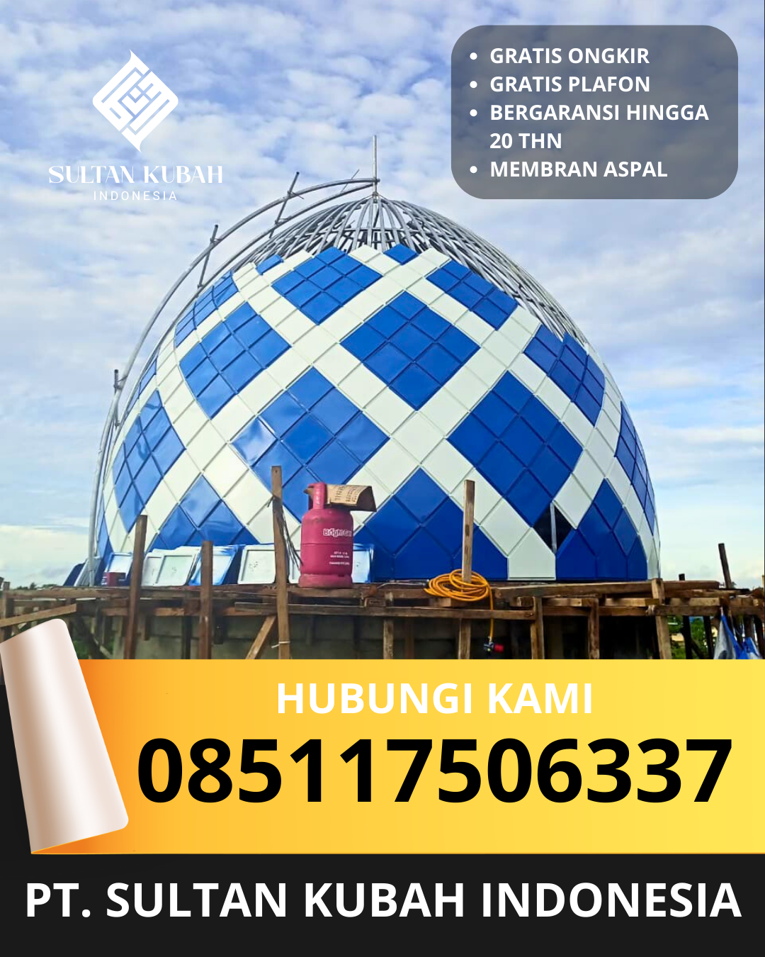 JUAL KUBAH MASJID PREMIUM DI KEC. BEKASI TIMUR, KOTA BEKASI (WA: 085117506337)