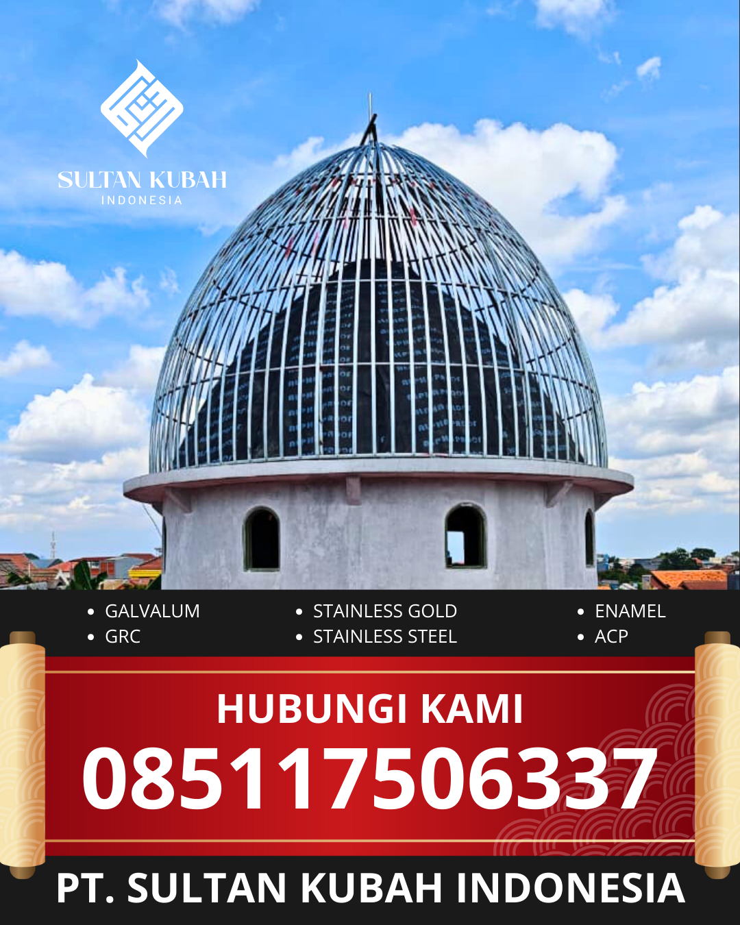 SPESIALIS KUBAH MASJID GARANSI RESMI DI KEC. BOYOLALI KOTA, KAB. BOYOLALI (WA: 085117506337)
