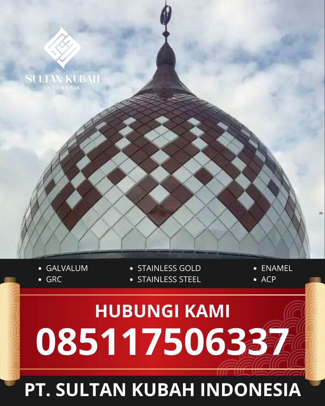SPESIALIS KUBAH MASJID GARANSI RESMI DI KAB. BOGOR, JABAR (WA: 085117506337)