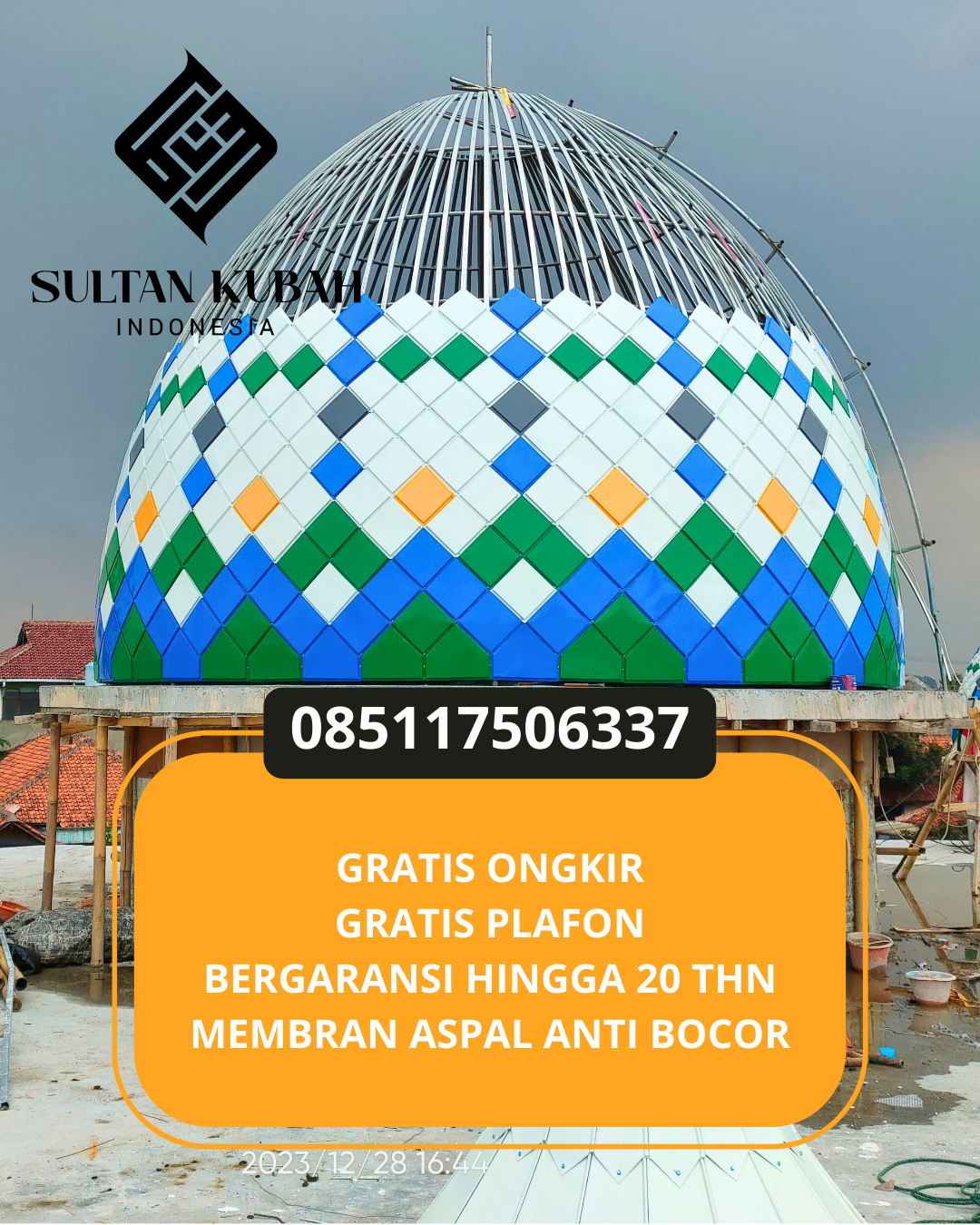 PABRIK KUBAH MASJID MODERN DI KEC. MEDAN TUNTUNGAN, KOTA MEDAN, SUMATERA UTARA (WA: 085117506337)