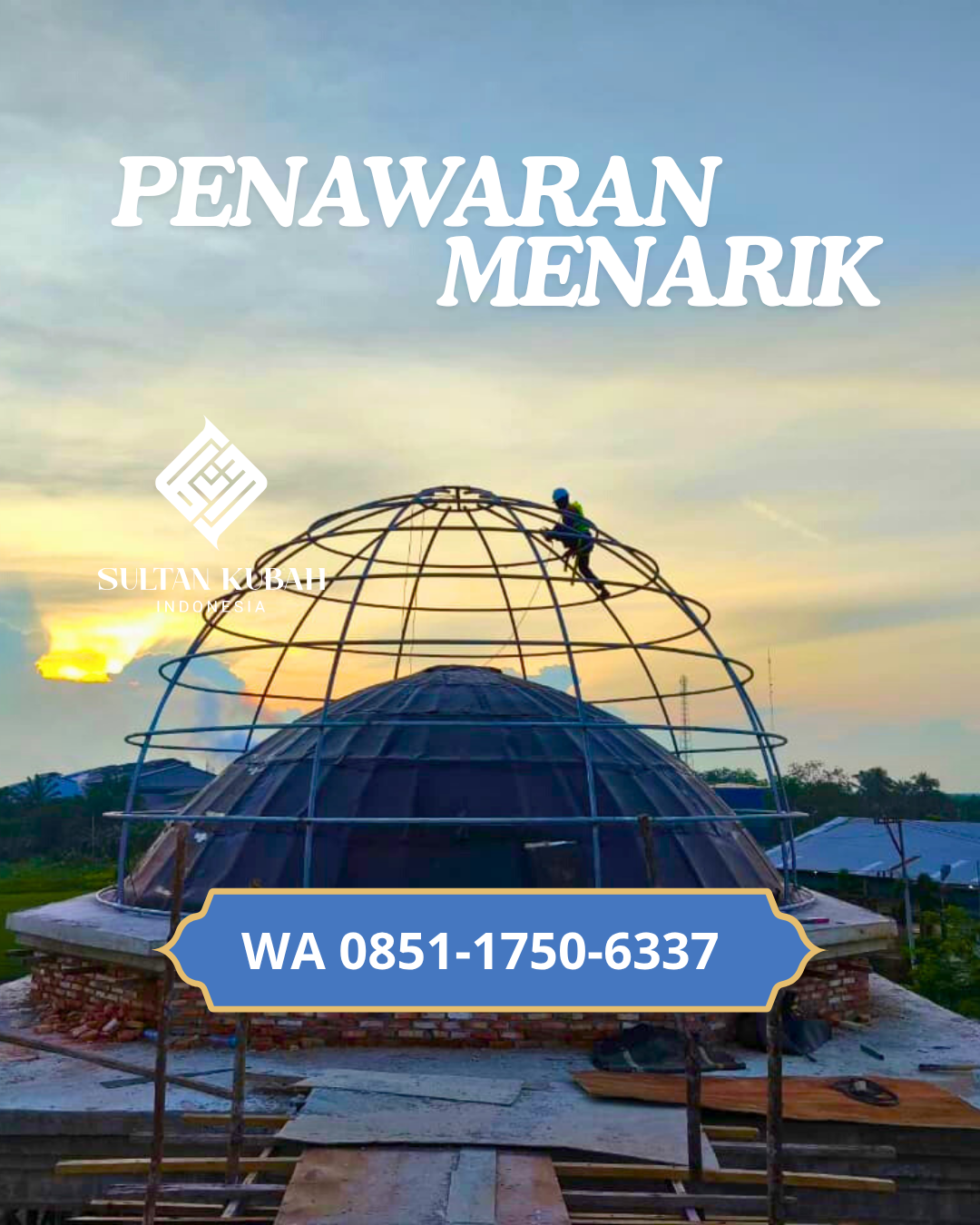 JUAL KUBAH MASJID TAHAN LAMA DI KEC. INDRALAYA, KABUPATEN OGAN ILIR (WA: 085117506337)