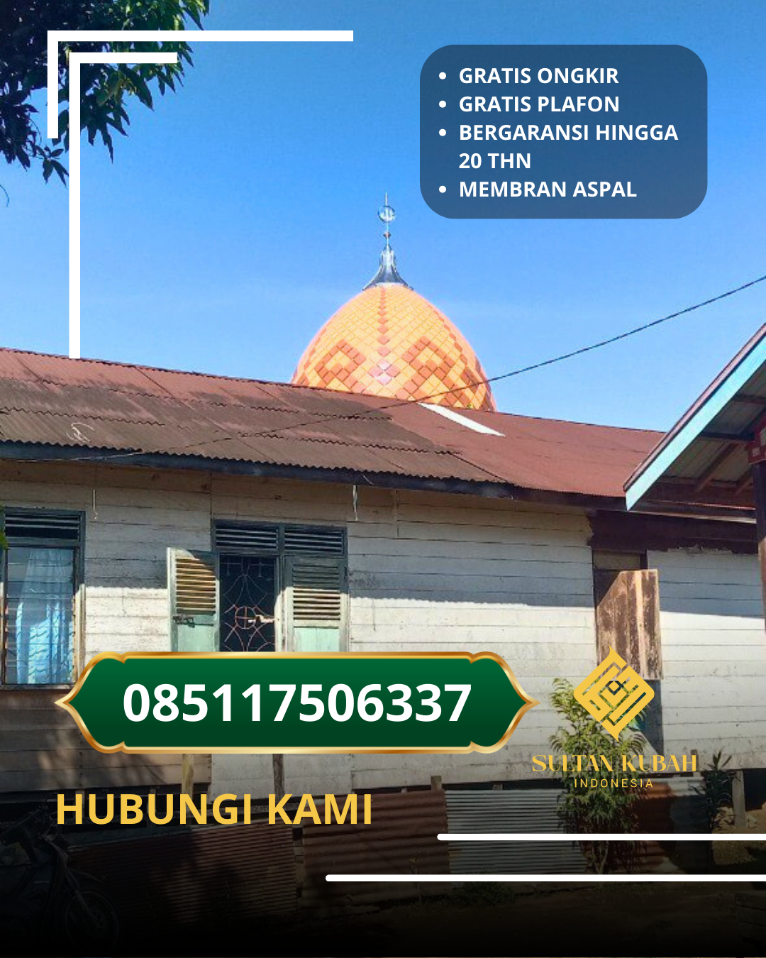 JUAL KUBAH MASJID PREMIUM DI KEC. MEDAN TUNTUNGAN, KOTA MEDAN (WA: 085117506337)