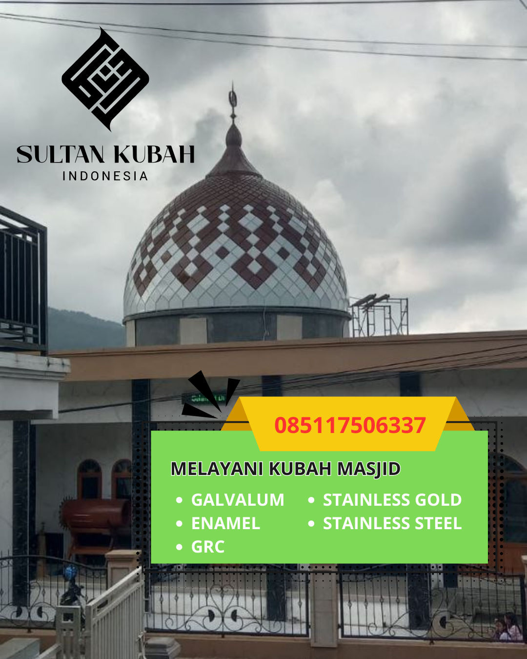 JUAL KUBAH MASJID TAHAN LAMA DI KAB. LOMBOK BARAT, NTB (WA: 085117506337)